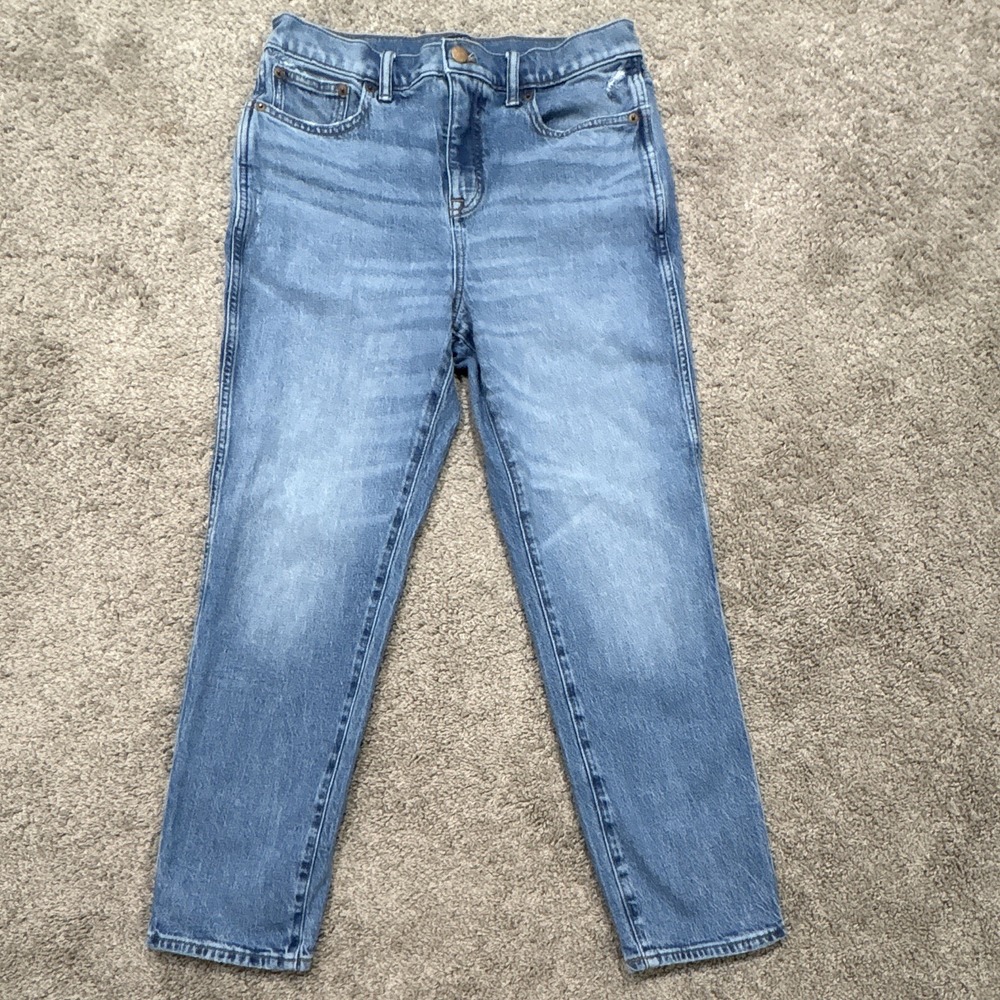 Women's J.CREW Blue‎ Light Wash Denim Slim Mid Rise Stretch 5-Pocket Jeans